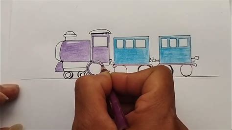 Kereta Api Indonesia Cara Menggambar Kereta Api Youtube