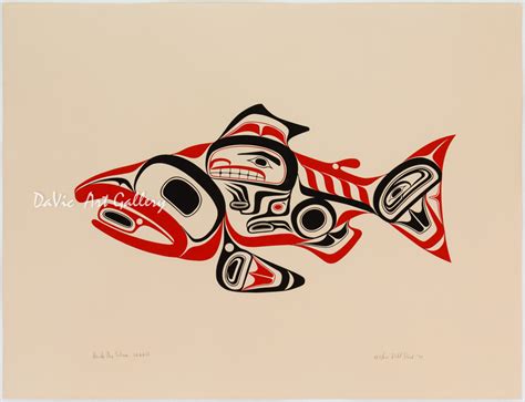 Haida Dog Salmon Skaagi By Bill Reid Native Canadian Arts First