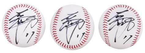 Lot Detail Lot Of 3 Shohei Ohtani Signed Baseballs Bold