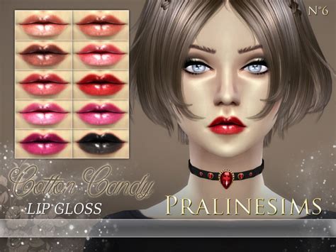 The Sims Resource Cotton Candy Lip Gloss By Pralinesims • Sims 4 Downloads