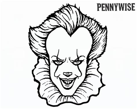 Pennywise Coloring Pages How To Draw Pennywise The Clown From It Free Printable Coloring Pages