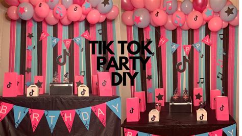 Tik Tok Theme Party Diytik Tok Party Ideasmusic Party Diyeasy Tik