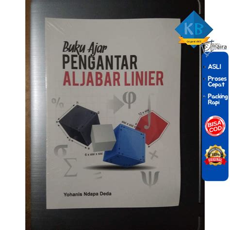 Jual Buku Ajar Pengantar Aljabar Linear Yohanis Ndapa Deda DEEPUBLISH Shopee Indonesia