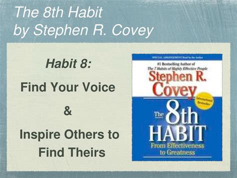 Ppt The 8th Habit By Stephen R Covey Powerpoint Presentation Free
