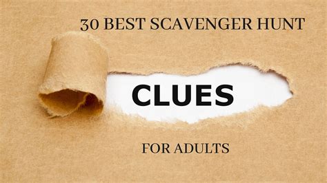 Scavenger Hunt Clues For Adults Team Building Awards