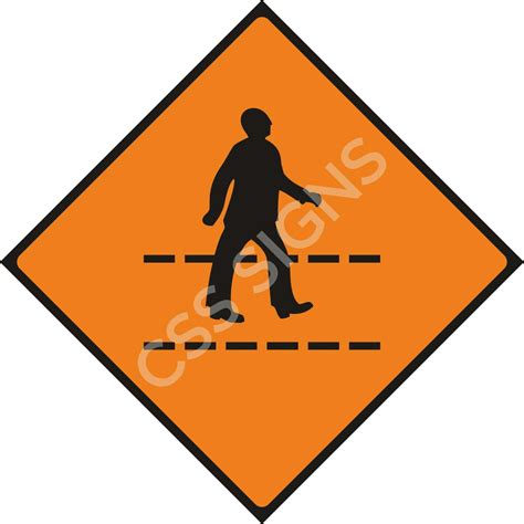 Wk082 Temporary Pedestrian Crossing Sign Sign Shop Ireland Css Signs