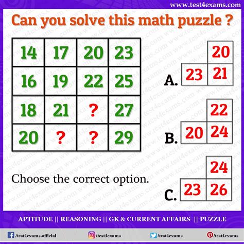 Can You Solve This Math Puzzle Brain Game Mind Game Test 4 Exams