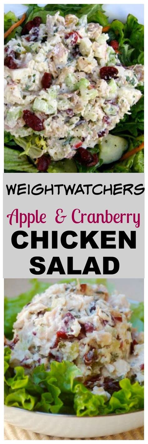 Nutrition facts for discontinued items from the panera bread menu. Weight Watchers Chicken Salad with Apples & Cranberries ...