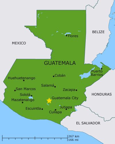 Map Of Guatemala City Guatemala