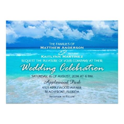 Ocean Wedding Set 1 Invitation Zazzle Ocean Wedding Theme Ocean
