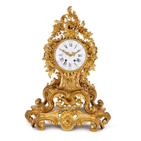 Large French Antique Louis Xv Style Ormolu Mantel Clock Mayfair Gallery