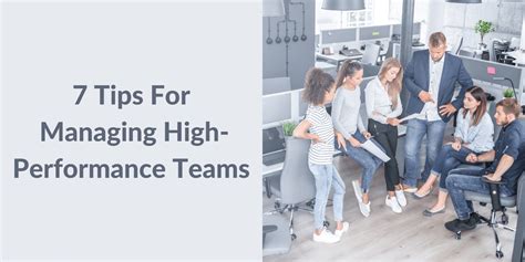 7 Tips For Managing High Performance Team The Thriving Small Business