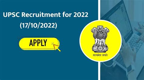 Upsc Recruitment For Various Posts 2022 Advt No 192022