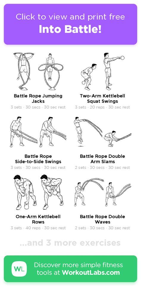 Into Battle Click To View And Print This Illustrated Exercise Plan