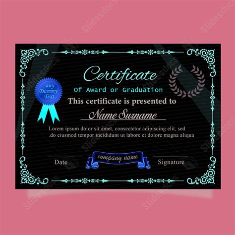 White Purple Gold Certificate Achievement Recognition Ribbons Royal