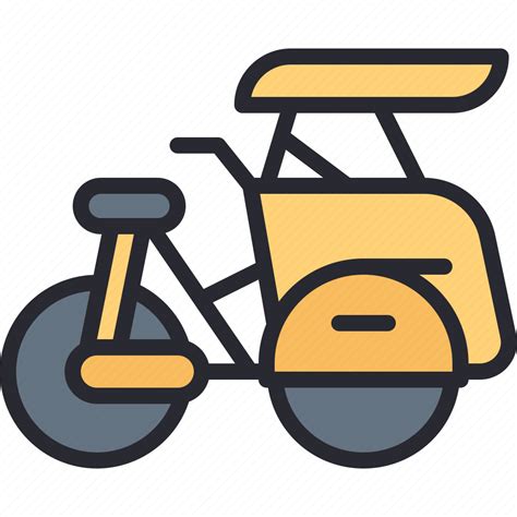 Becak Cultures Bicycle Transport Rickshaw Icon Download On Iconfinder