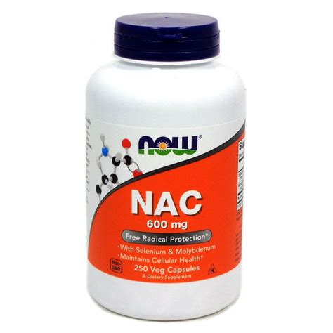 now foods nac n acetyl cysteine 600 mg 250 vegetable capsule s