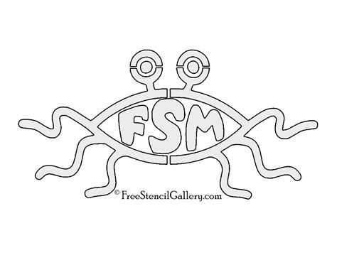 Flying Spaghetti Monster Stencil Free Stencil Gallery