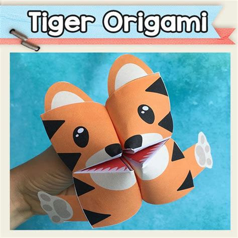 Tiger Fortune Teller Cootie Catcher Origami Puppets Easy Peasy And