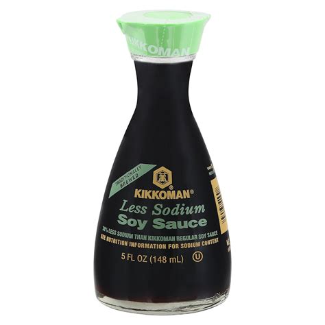 Kikkoman Less Sodium Soy Sauce Shop Soy Sauces At H E B