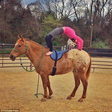 More of her beautiful words and some clothes coming off. Meet the yoga guru who performs body-bending poses on her HORSE's back | Daily Mail Online
