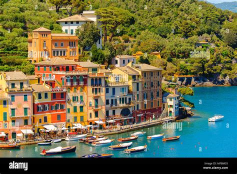 Close View Of The Colorful Houses In Portofino An Italian Fishing