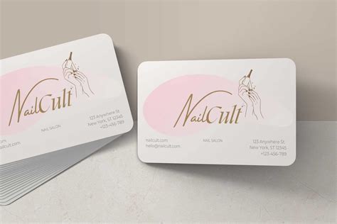 Nail Salon Business Card Template Nail Stylist Editable Etsy