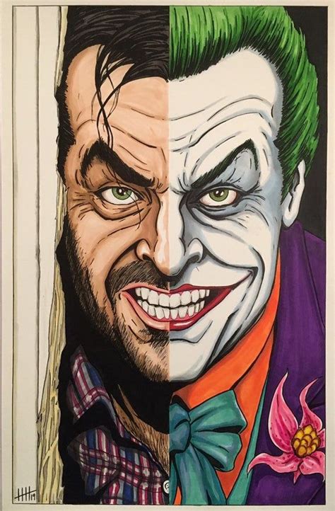 Jack Nicholson Transformation 11x17 Fine Art Print Etsy Joker Art Joker Artwork Joker Drawings