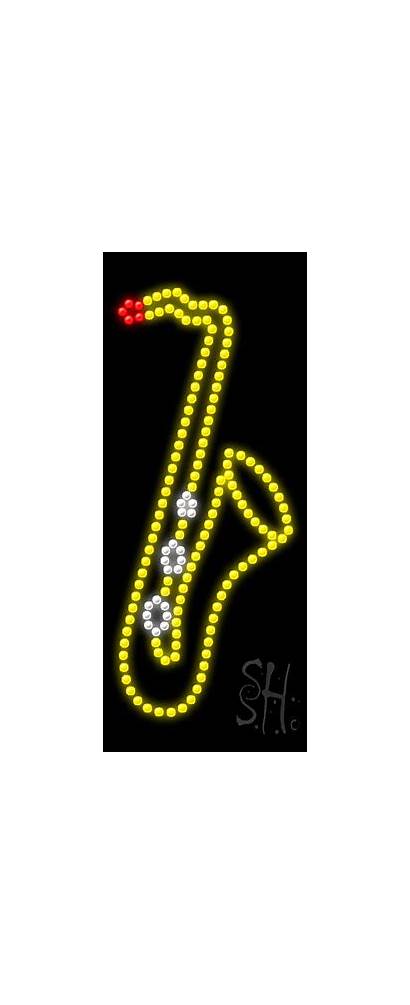 Saxophone Led Animated Signs Entertainment Lowgif Gifs