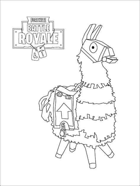 Fortnite Llama Pages Coloring Pages