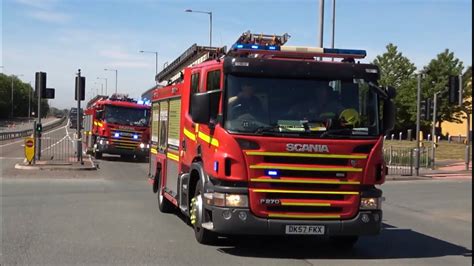 Merseyside Fire And Rescue Service Wallasey X2 Pumps Responding Youtube