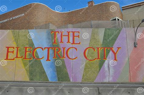 The Electric City Sign Scranton Pennsylvania Stock Photo Image Of