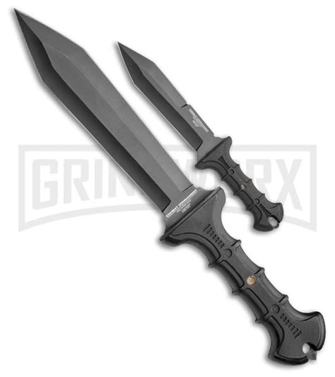 United Cutlery Commander Gladius Black Frn Combat Knife Set Of 2