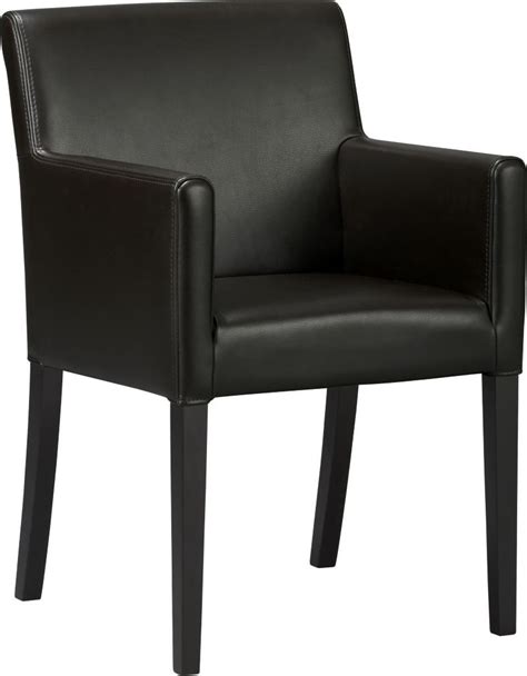Used crate & barrel dining chairs are on sale on kaiyo with great discounts. Lowe Onyx Leather Dining Arm Chair | Crate and Barrel ...