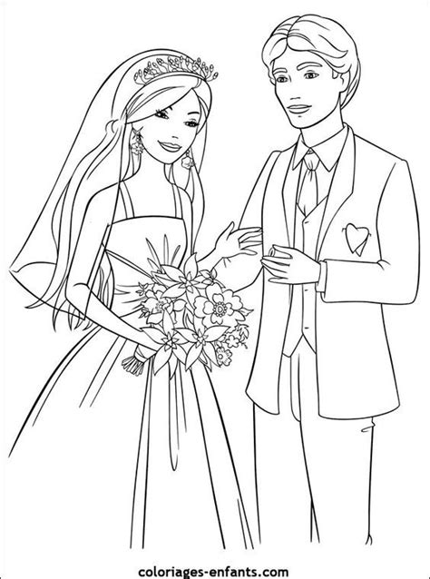 100+ Barbie Wedding Coloring Pictures