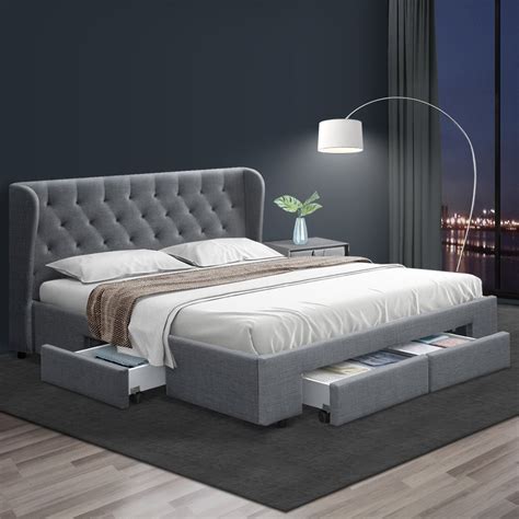They can provide ample support to your box spring and provide added height if you desire. King Size Bed Frame Base Mattress With Storage Drawer ...