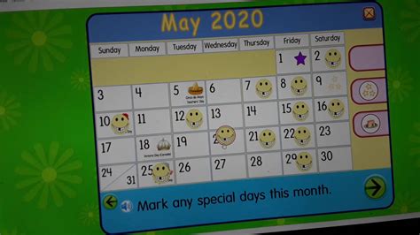 Starfall Make A Calendar May 2020 Youtube