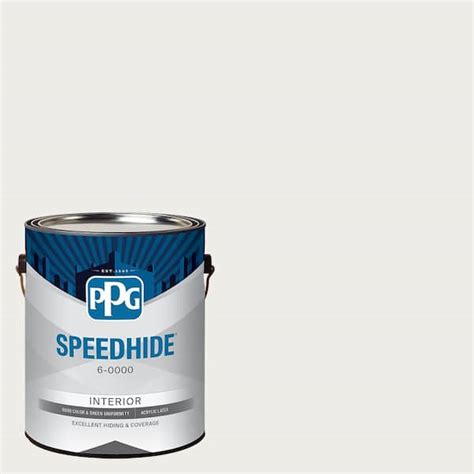 Speedhide 1 Gal Ppg1025 1 Commercial White Satin Interior Paint
