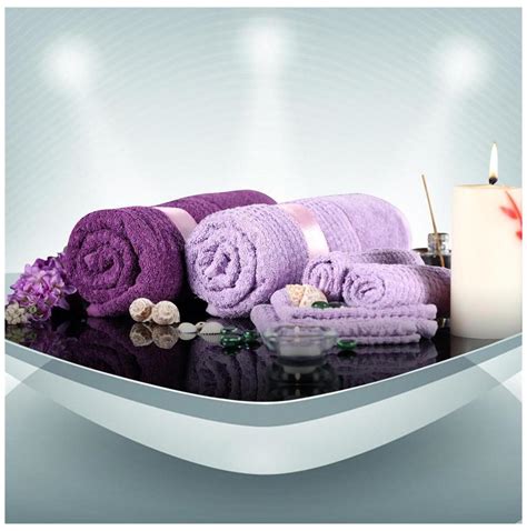 Buy Trident Lavender Aroma Collection Towel Set Pack Of 6 Online At Low Prices In India
