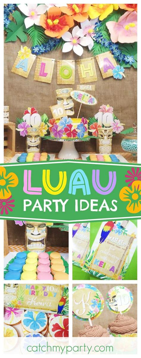 Luau / Birthday "Summer Luau Birthday"  Catch My Party  Birthday