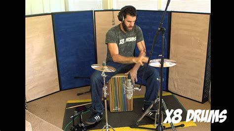 Drum Set Rhythm Translated To Cajon 1 X8 Drums Youtube