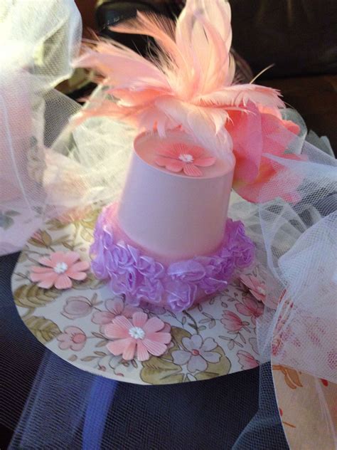 Tea Party Hats Paper Cups Headbands Tulle Stickers And Ribbon