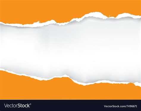 Orange Ripped Paper Royalty Free Vector Image Vectorstock