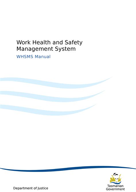 Appendix A Whsms Manual Work Health And Safety Management System