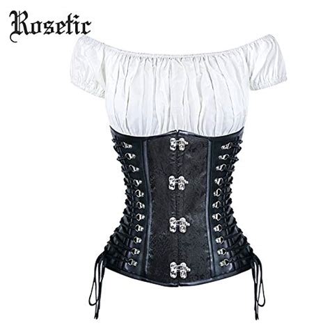 buy zzebra rosetic woman gothic corsets bustiers 2018 new sexy club girl black patchwork lace
