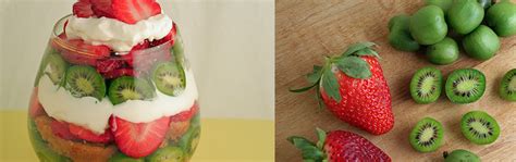Strawberry Kiwiberry Mascarpone Cream Parfait