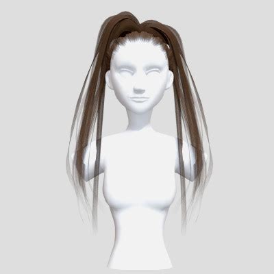 Thin Pigtail Hairstyle D Model By Nickianimations