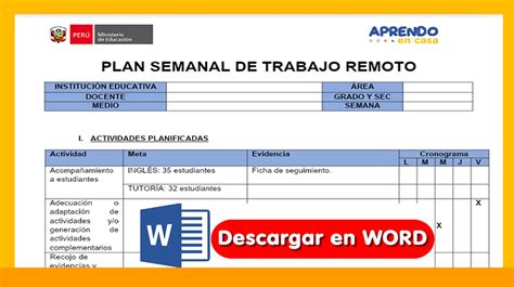 Formato De Plan De Trabajo Semanal Diario Nacional Hot Sex Picture