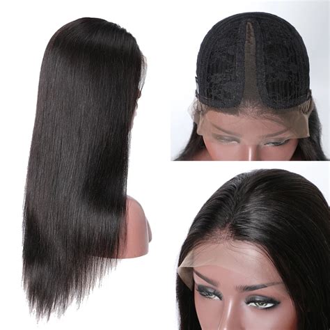 T Part Lace Front Human Hair Wigs For Black Women Peruvian Remy Hair