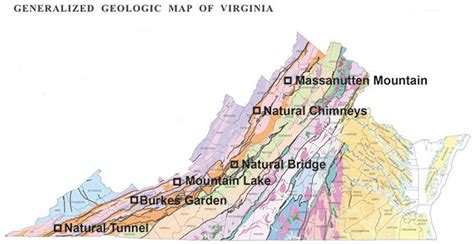Virginia Mountain Ranges Map Tourist Map Of English